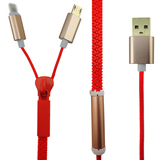 2 in 1 USB 8# Zipper Cable Data line/ Date link