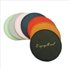 3.8In Premium Pu Leather Coaster