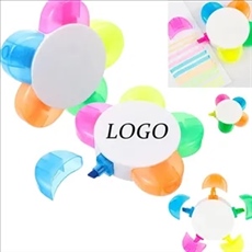 5 Color Flower Shape Highlighter Pens