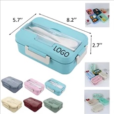 8.2 "x5.7" x2.7"  Wheat straw eco-friendly Bento Box