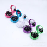ABS colorful folding comb with mirror