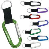 Aluminum Carabiner with Lanyard and Keychain