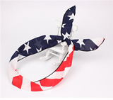American Flag Pointed Star Rabbit Bunny Ear Headband