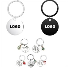 Christmas stainless steel keychain