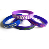 Custom Debossed Silicone Bracelets With Color filled