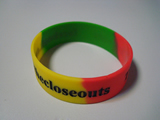 Debossed silicon bracelets