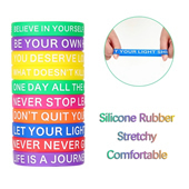 Debossed silicone bracelet