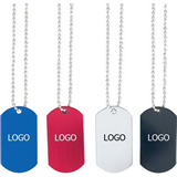 Dog Tag on Bead Chain, Dog Tag Necklaces, Promotional Dog Ta