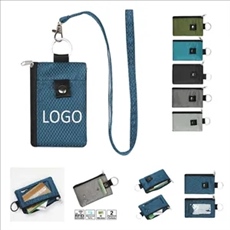 Keychain card case for neck hanging