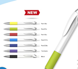 New design of ball pens white balls & colorful trims