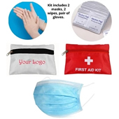 PPE Kit with Imprinted Zipper Pouch