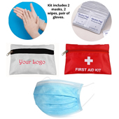 PPE Kit with Imprinted Zipper Pouch