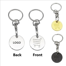 Partable shopping cart token keychain