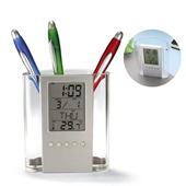 Pen Holder with Watch Calendar