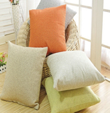 Plain linen pillow cushion cover sofa cotton