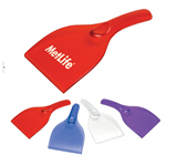 Plastic hand ice scraper for automobile window cleaning
