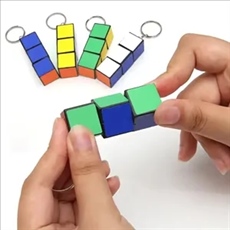 Puzzle Cube LED Keychain