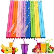 Reusable Silicone Drinking Straight Straw