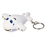 Smiley Airplane Stress Reliever Key Chain
