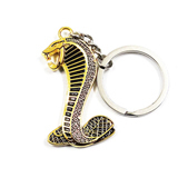Snake-Shaped Golden Metal Keychain Creative Key Ring