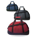 Two Tone Duffel Bag With Velcro Handle